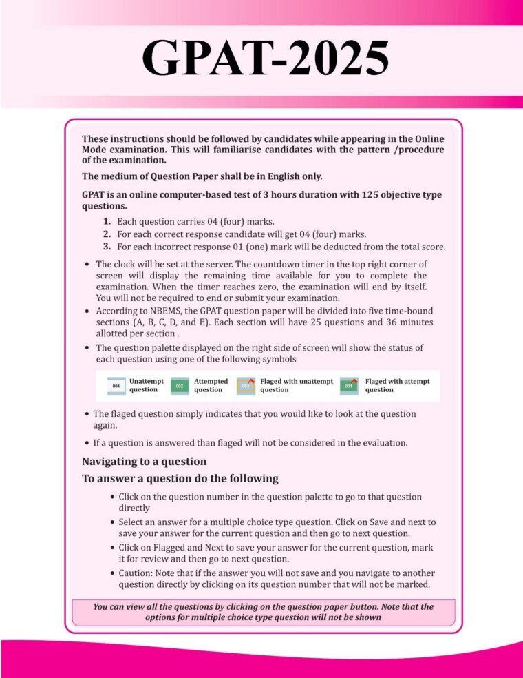 38 GPAT/GATE PREVIOUS YEARS QUESTION PAPERS (COLOURED BOOK)