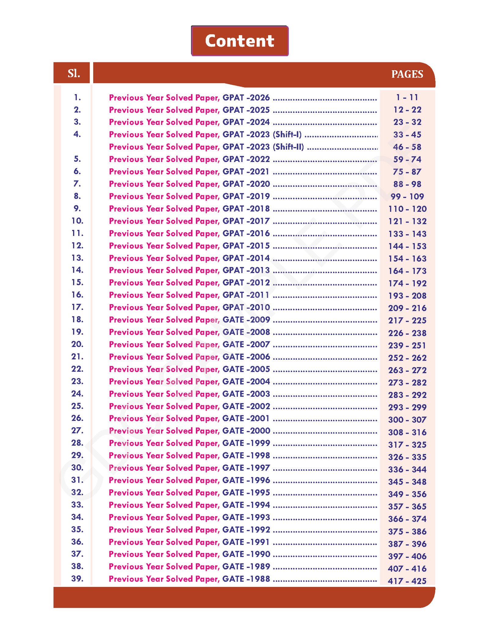 39 GPAT/GATE PREVIOUS YEARS QUESTION PAPERS (COLOURED BOOK) - Image 3