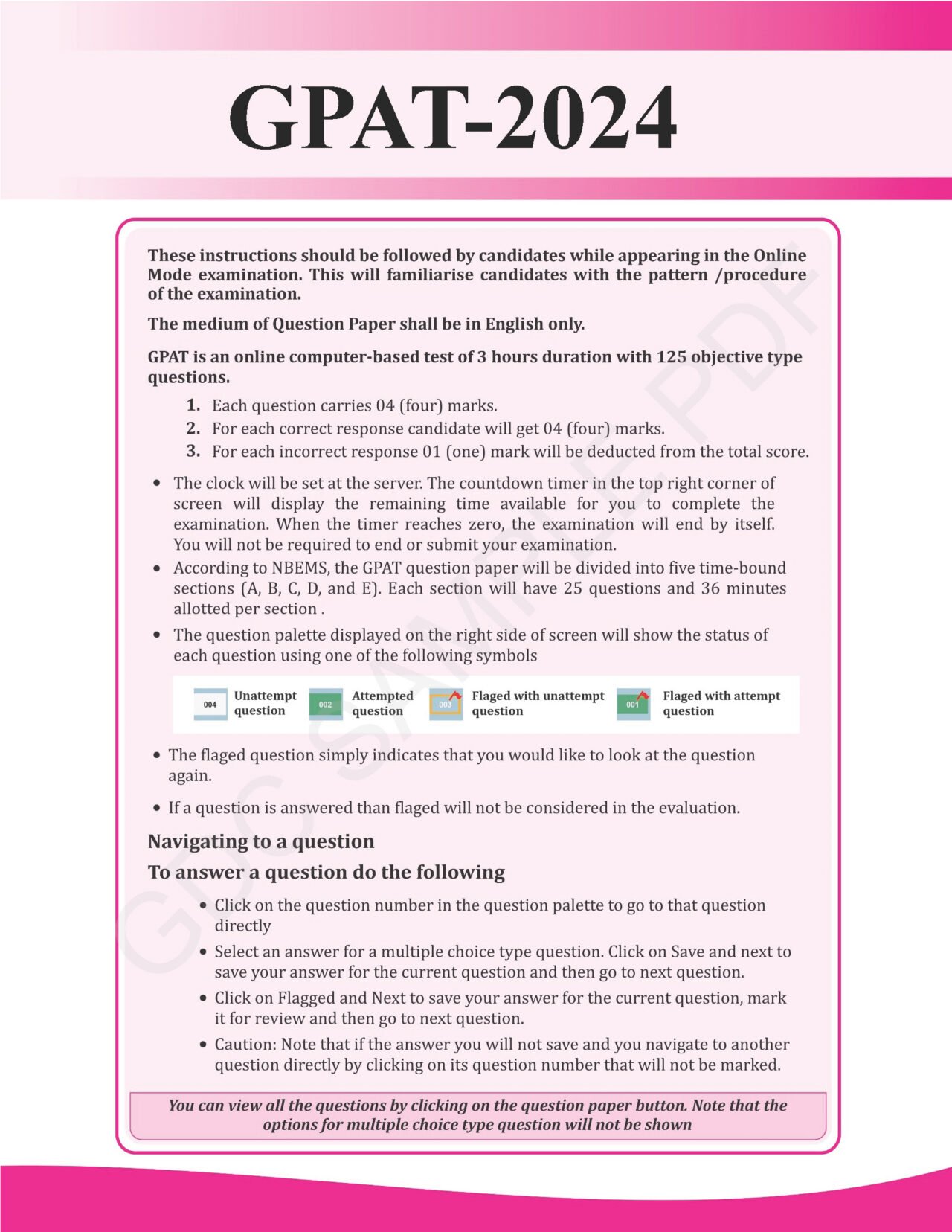 39 GPAT/GATE PREVIOUS YEARS QUESTION PAPERS (COLOURED BOOK)