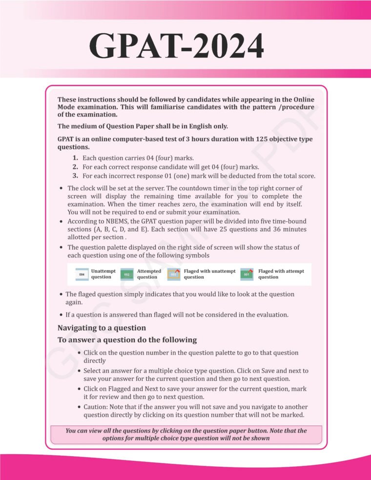 39 GPAT/GATE PREVIOUS YEARS QUESTION PAPERS (COLOURED BOOK)
