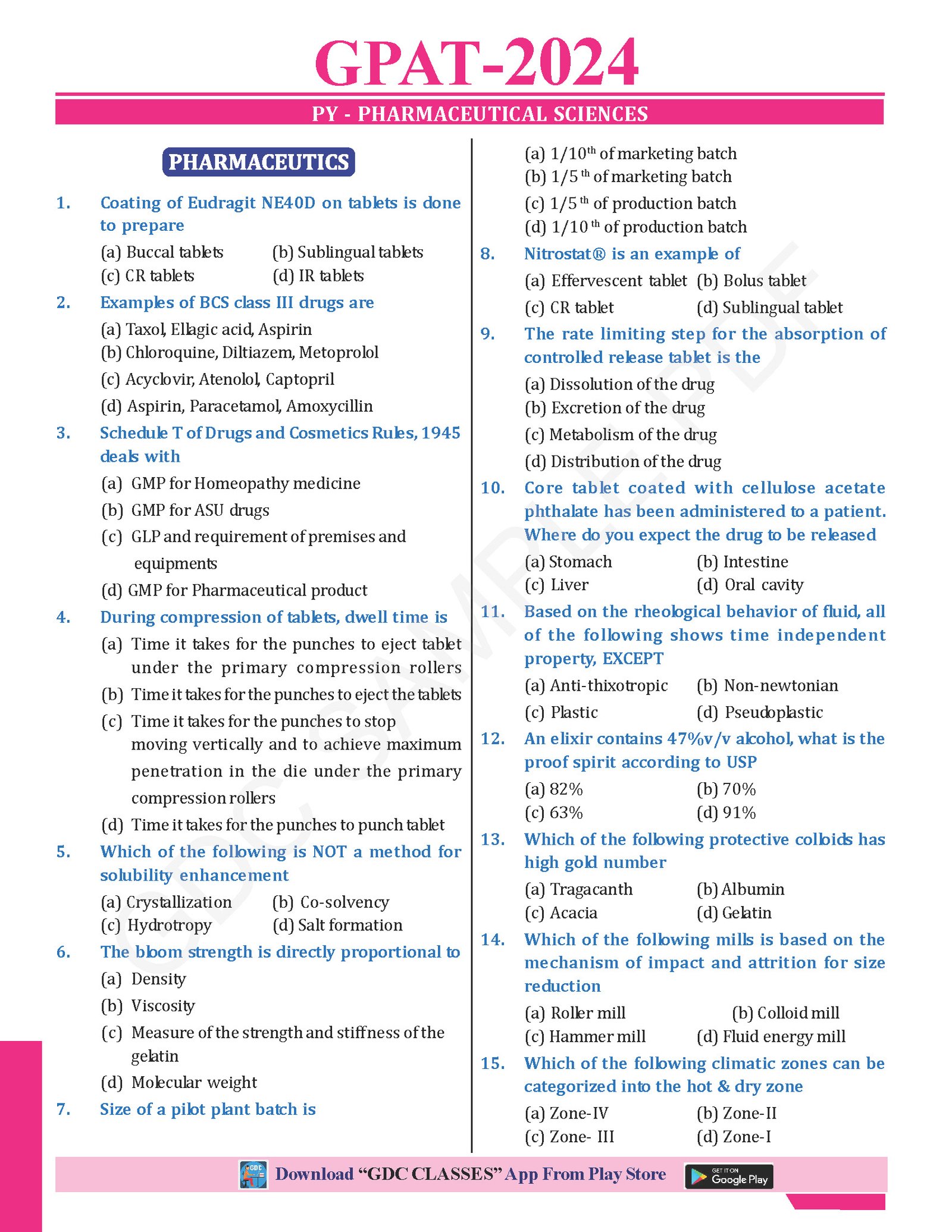 39 GPAT/GATE PREVIOUS YEARS QUESTION PAPERS (COLOURED BOOK) - Image 7