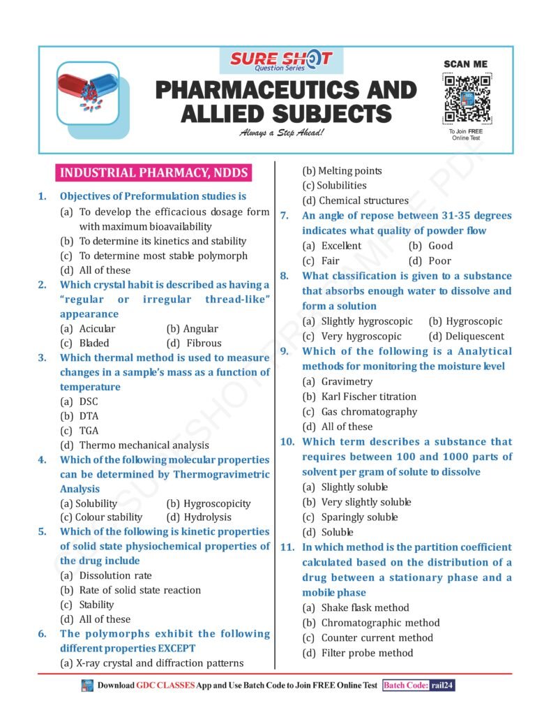SURE SHOT QUESTION SERIES RAILWAY (RRB) PHARMACIST | SOLVED PAPER | HARD COPY BOOK