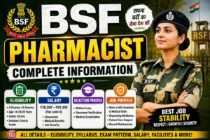 BSF Pharmacist Recruitment 2026 complete information including eligibility, salary, selection process and job profile