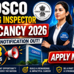 Thumbnail showing CDSCO Drug Inspector Vacancy 2026 notification with 43 posts, government job alert badge, official CDSCO logo, and bold recruitment text in a blue-red 3D design.