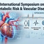 Professional medical conference thumbnail featuring a futuristic human heart with digital vascular networks, AI healthcare elements, and Stockholm skyline for the International Symposium on Cardiometabolic Risk & Vascular Disease 2026.