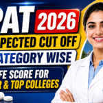 Bright and eye-catching GPAT 2026 Expected Cut Off thumbnail featuring a pharmacy student, NIPER building, and bold text about category-wise safe scores for top colleges.