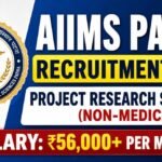 AIIMS Patna Recruitment 2026 thumbnail featuring AIIMS logo, Project Research Scientist (Non-Medical) vacancy, and salary ₹56,000+ per month in bold colorful design.