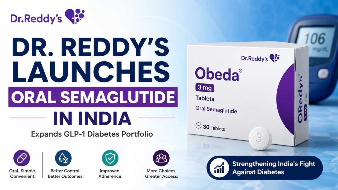 Dr. Reddy’s Laboratories launches Obeda oral semaglutide tablets in India for diabetes management, highlighting innovation in GLP-1 therapies.