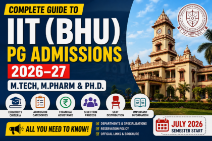 Complete Guide to IIT BHU PG Admissions 2026-27 for M.Tech M.Pharm and PhD programs with eligibility, process and details