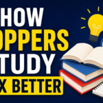 Student study thumbnail showing books, clock, and text “How Toppers Study 10X Better”