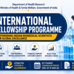 International Fellowship Programme thumbnail by DHR-ICMR featuring biomedical research opportunities, global fellowship support, research grants, and international exposure for pharma and medical researchers.