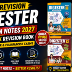 Promotional thumbnail for Digester Rapid Revision Notes 2027 featuring all four pharmacy modules with bold typography, exam-focused design, and GPAT, NIPER, and Pharmacist exam preparation highlights.