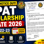 Colorful GPAT Scholarship Update 2026 thumbnail showing PCI official notice, happy pharmacy student, scholarship update text, and good news stamp for GPAT qualified candidates.