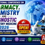 Thumbnail for International Conference on Pharmacy, Chemistry and Diagnostic Laboratory Medicine 2026 featuring scientific lab equipment, global healthcare graphics, and “Registration Open” announcement.