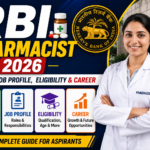 RBI Pharmacist 2026 thumbnail featuring salary, job profile, eligibility, and career opportunities with professional pharmacy design.