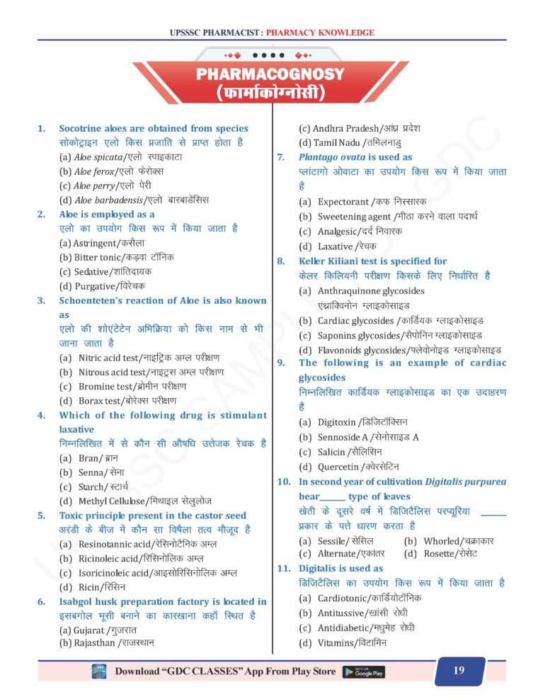 SURESHOT UPSSSC PHARMACIST OBJECTIVE BILINGUAL (हिन्दी + ENGLISH) FULLY COLOURED BOOK