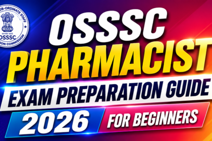 OSSSC Pharmacist Exam Preparation Guide 2026 thumbnail with colorful gradient background, OSSSC logo, and bold modern typography for beginners.
