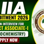 AIIA Recruitment 2026 thumbnail featuring Project Associate-I (Phytochemistry) walk-in interview announcement with AIIA logo and Apply Now button.