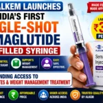 Medical news thumbnail highlighting Alkem’s launch of India’s first single-shot semaglutide pre-filled syringe priced at ₹350, aimed at improving access to diabetes and weight management treatment.