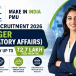 BIRAC Recruitment 2026 thumbnail featuring Manager (Regulatory Affairs) vacancy, biotechnology laboratory background, professional candidate, and salary up to ₹2.7 lakh per month.