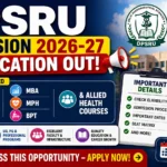 DPSRU Admission 2026-27 notification thumbnail featuring Delhi Pharmaceutical Sciences and Research University (DPSRU), admission announcement, courses including D.Pharm, B.Pharm, M.Pharm, MBA, MPH, BPT, Allied Health Courses, and important admission details such as eligibility, admission process, and key dates.