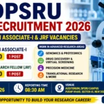 DPSRU Recruitment 2026 notification for Research Associate-I and Junior Research Fellow vacancies with salary details, interview date, and research opportunities in genomics, precision medicine, and drug discovery.