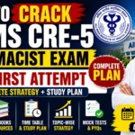 AIIMS CRE-5 Pharmacist Exam 2026 preparation thumbnail showing a pharmacist, AIIMS logo, study strate