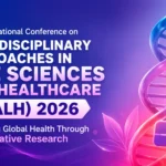 ICIALH 2026 conference thumbnail featuring a DNA helix, healthcare symbol, and vibrant gradient background representing interdisciplinary research in life sciences, healthcare innovation, and global health collaboration.
