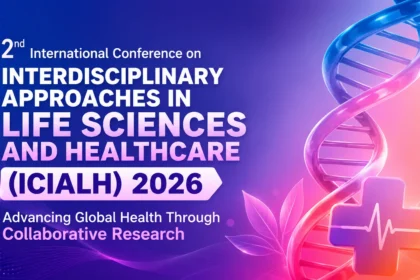 ICIALH 2026 conference thumbnail featuring a DNA helix, healthcare symbol, and vibrant gradient background representing interdisciplinary research in life sciences, healthcare innovation, and global health collaboration.