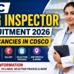 UPSC Drug Inspector Recruitment 2026 thumbnail featuring a drug inspector in a laboratory, 186 CDSCO vacancies, eligibility criteria, age limit, salary, selection process, and job profile information.