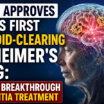 Thumbnail showing CDSCO approval of India's first amyloid-clearing Alzheimer's drug, featuring an elderly patient, illuminated brain with amyloid plaques, IV infusion setup, and Donanemab (Lormali) vial in a medical-themed blue background.