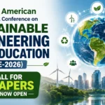 Conference banner for the 4th Latin American International Conference on Sustainable Engineering and Education (LAICSEE-2026), featuring sustainability concepts, renewable energy, global innovation, engineering, education, and environmental development.