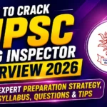 MPSC Drug Inspector Interview 2026 preparation thumbnail featuring bold yellow and white typography, MPSC logo, and a purple-blue gradient background highlighting expert preparation strategy, syllabus, questions, and tips.