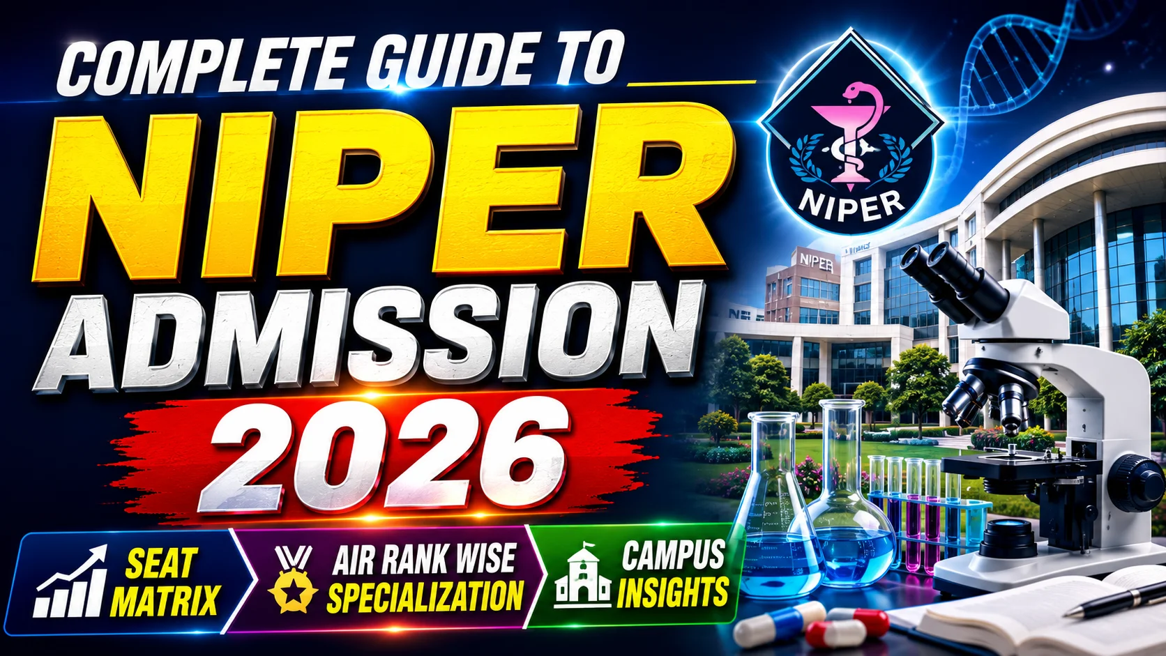 Complete Guide to NIPER Admission 2026 | Seat Matrix, AIR Rank Wise ...