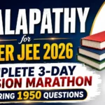 THALAPATHY for NIPER JEE 2026 thumbnail featuring books, study checklist, alarm clock, and announcement of a complete 3-day revision marathon covering 1950 questions.