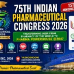 75th Indian Pharmaceutical Congress 2026 blog thumbnail featuring IPC Platinum Jubilee, Yashobhoomi Convention Centre New Delhi, event dates, theme, and conference highlights.
