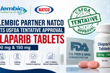 Alembic Pharmaceuticals partner NATCO receives USFDA tentative approval for generic Olaparib Tablets 100 mg and 150 mg for the U.S. market.