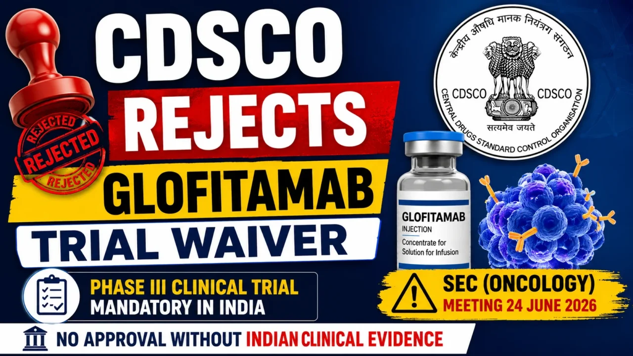 CDSCO Glofitamab Trial Waiver rejected by Oncology SEC for Roche Glofitamab in India