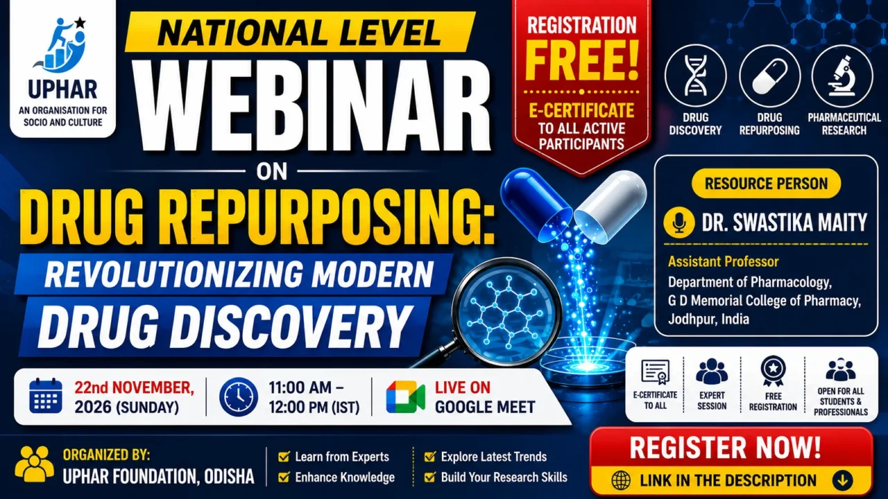 National Level Drug Repurposing Webinar 2026 | Free Registration, E-Certificate & Google Meet