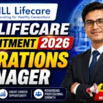 HLL Lifecare Recruitment 2026 Operations Manager Vacancy YouTube thumbnail featuring a professional executive with HLL Lifecare branding and bold recruitment announcement.
