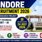 IIT Indore JRF Recruitment 2026 notification for Project Technical Support-III under ICMR-funded research project for B.Pharm (GPAT), M.Sc., M.Tech, and MBBS candidates.