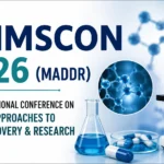 KRIMSCON 2026 (MADDR) One-Day National Conference on Modern Approaches to Drug Discovery & Research promotional thumbnail featuring a microscope, molecular structure, laboratory flask, and pharmaceutical research theme.