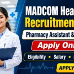 MADCOM Healthcare Recruitment 2026 YouTube thumbnail for Pharmacy Assistant and Other Posts with Apply Online, Eligibility, Salary, and Exam Pattern.