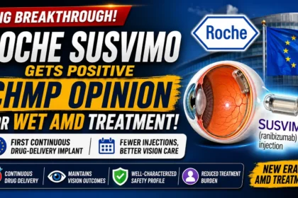 Roche Susvimo refillable ocular implant receives positive CHMP opinion for wet age-related macular degeneration (AMD) treatment in the European Union.