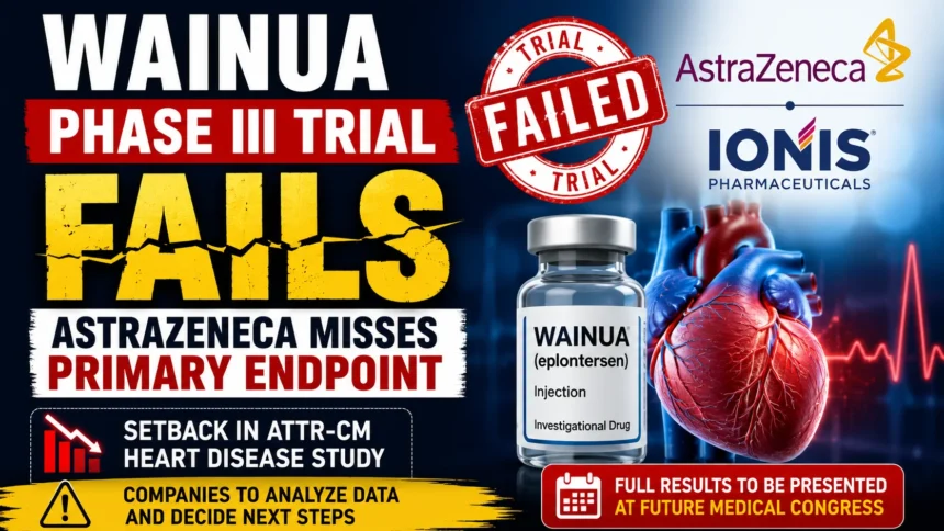 Wainua Phase III Trial fails primary endpoint in ATTR-CM