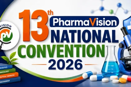 13th PharmaVision National Convention 2026 in Lucknow with pharmacy and pharmaceutical science visuals