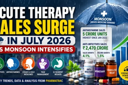 Acute therapy sales surge in July 2026 as monsoon increases demand for antihistamines, anti-infectives and cough and cold medicines.