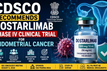 CDSCO dostarlimab Phase IV clinical trial for endometrial cancer