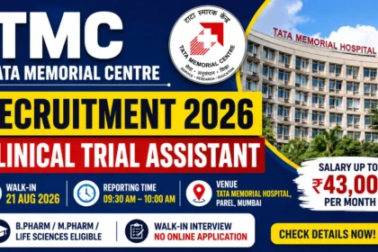 TMC Recruitment 2026 Clinical Trial Assistant vacancy for B.Pharm and M.Pharm