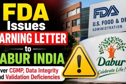 FDA warning letter issued to Dabur India over CGMP, data integrity and validation deficiencies